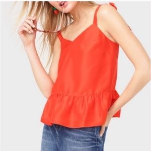 J.Crew Silk Tie Strap Tank